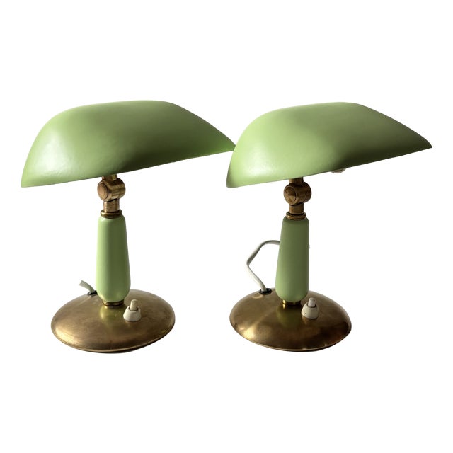 Modernist Model 31866 Table Lamps by Bertil Brisborg for Nordiska Kompaniet, Sweden, 1940s, Set of 2 For Sale