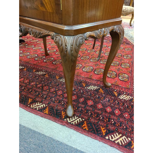 Antique Queen Anne Flamed Mahogany Cocktail Bar / Liquor Chairish