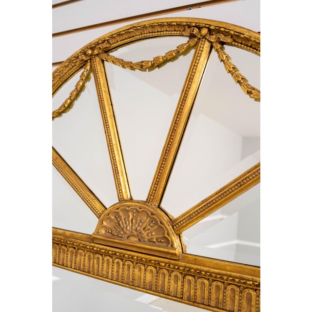 Glass Friedman Brothers Monumental Gilt Frame Archtop Wall Mirror For Sale - Image 7 of 16