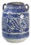 19th Century Moroccan Hand Painted Blue and White Ceramic Vase, 1890s For Sale