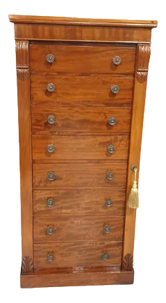 Large Victorian Mahogany Wellington Chest of Drawers