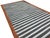 Handmade Cotton Area Rug, Vegetable Dyed, Sky Blue, Gray and Terracotta Striped Dhurrie -8'x12' For Sale - Image 11 of 13