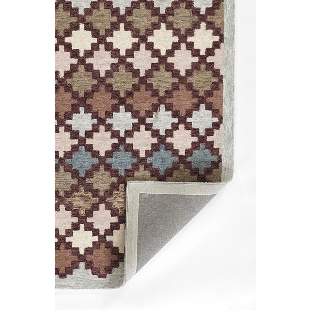 Erin Gates by Momeni Abbot Blue & Taupe Swedish Geo Wool Rug 8' X 10' For Sale In Atlanta - Image 6 of 12