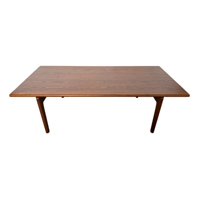 Oak and Teak Coffee Table attributed to Hans J. Wegner, 1960s For Sale