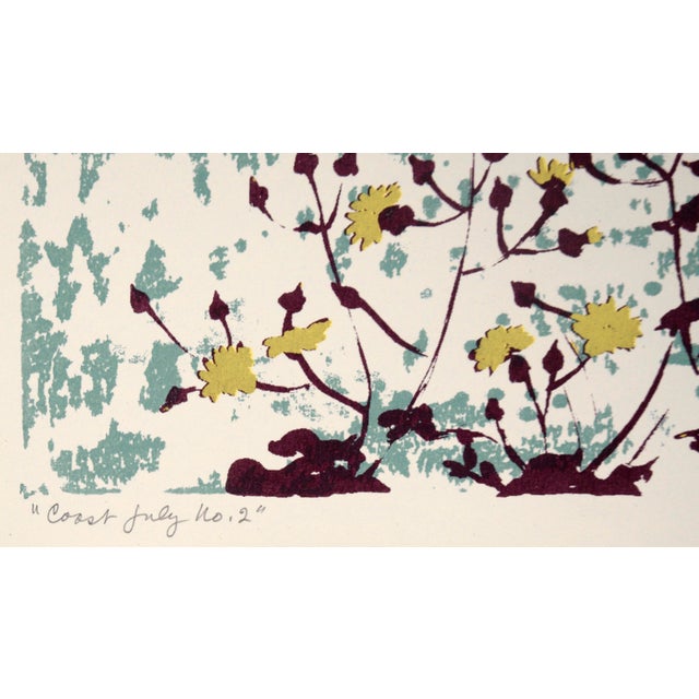 Blue "Coast July No. 2" - Multi Layer Landscape Screenprint (9 of 23) by Dorr Bothwell For Sale - Image 8 of 9