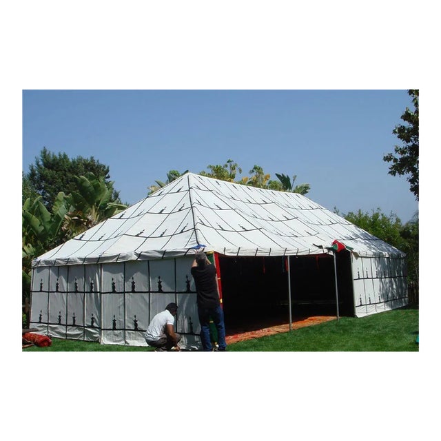 Moroccan Traditional Caidale Tent 20 Ft X 40ft For Sale