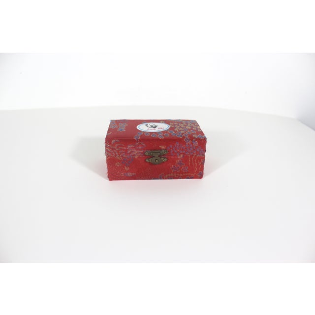 Vintage Chinese Cloisonne Musical Stress or Iron Balls, Boading Baoding Balls With Enamelled Yin-Yang Symbol, Pair or Set in Silk Box Green For Sale - Image 9 of 9