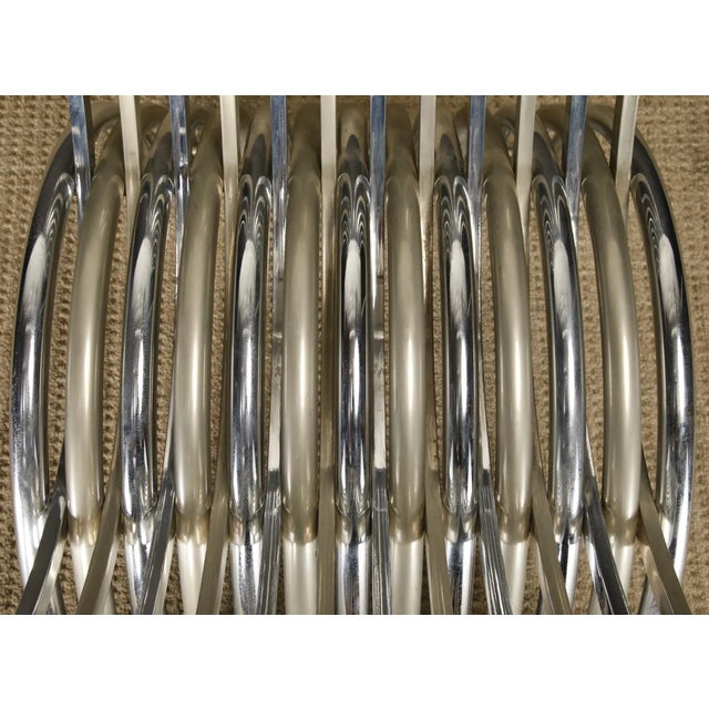 1970s Italian Chrome Sculptural Table Base, Modernist Dining or Coffee Table Base, Mid Century Modern Architectural Pedestal Base For Sale - Image 12 of 14