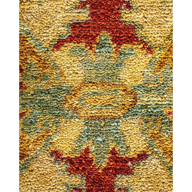 Traditional Eclectic, One-of-a-Kind Hand-Knotted Area Rug in Orange, 9' 0" x 12' 1" For Sale - Image 3 of 8