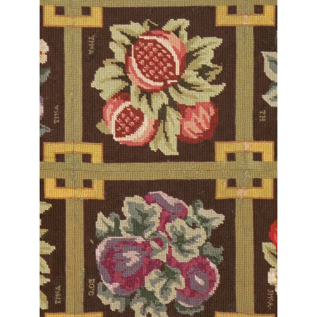 Rustic Galerie Shabab Collection Mid-20th Century English Needlepoint Rug For Sale - Image 3 of 10