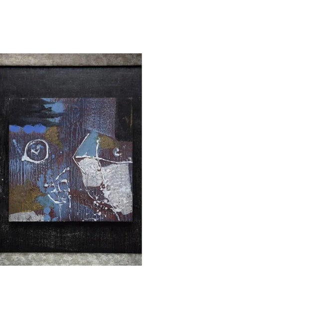 Brutalist Oil on Canvas, Unknown Artist, 1970s For Sale - Image 6 of 9