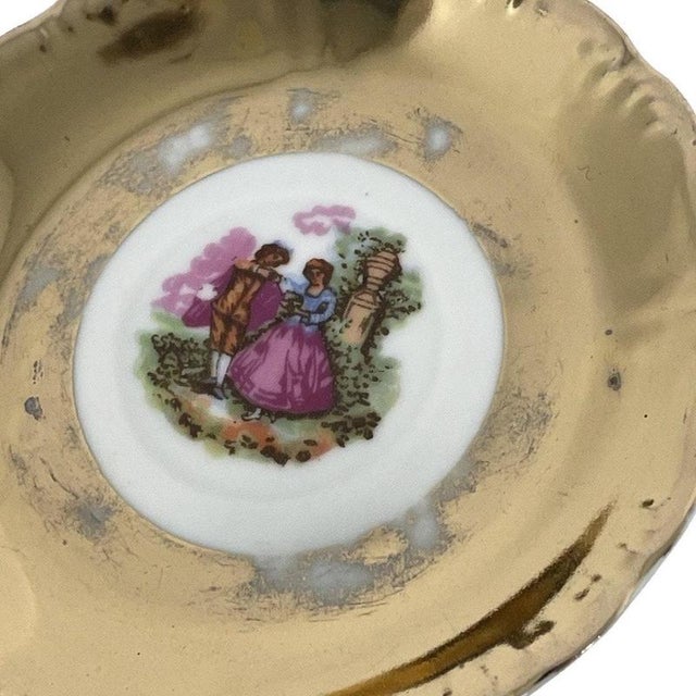 Gilt Fragonard Mocca Service from Versailles, Set of 15 For Sale - Image 5 of 9