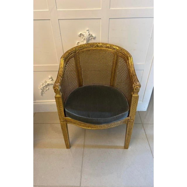 Antique French Giltwood Bergere Armchairs, 1860, Set of 2 For Sale - Image 6 of 16