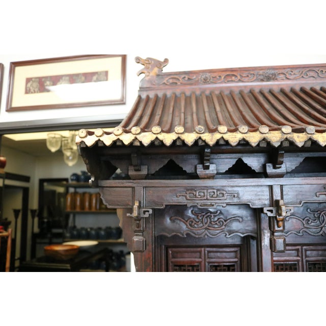 Red Early 19th Century Wooden Family Altar For Sale - Image 8 of 9