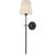 Thomas O'Brien for Visual Comfort Signature Bryant 27" Cordless Tail Sconce in Bronze and Hand-Rubbed Antique Brass with Linen Shade For Sale In Houston - Image 6 of 13