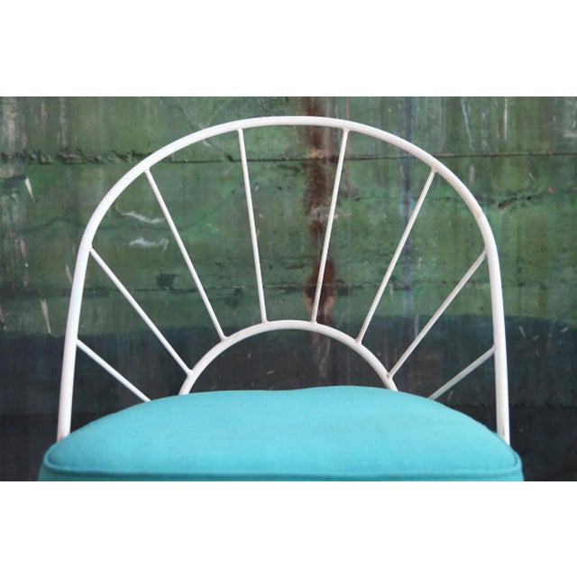 White 1960s Mid-Century Modern Acapulco Style Rolling Office Chair For Sale - Image 8 of 9