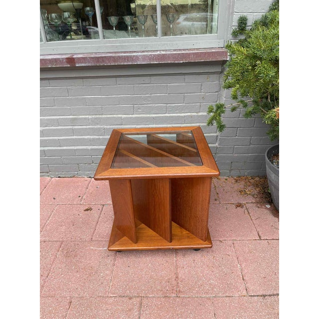 1960s Retro Vintage Teak Coffee Table & Magazine Rack For Sale - Image 4 of 8