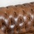 20th Century English Vintage Brown Leather Chesterfield Three Seat Sofa For Sale - Image 9 of 14