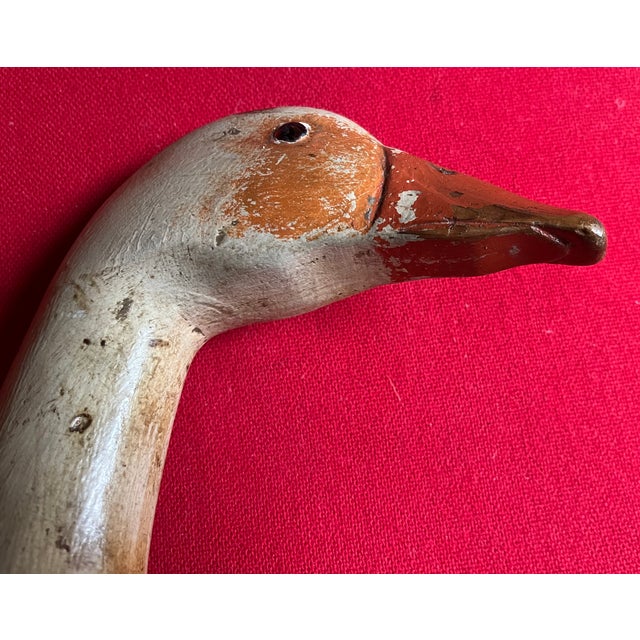 Antique Carved Wood & Paint Decorated Snow Goose Waterfowl Bird Decoy Circa 1920 For Sale - Image 12 of 18