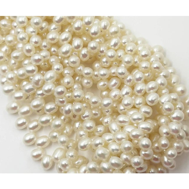 Contemporary 1990s Tiffany &Co Picasso 18k 750 Gold Freshwater Pearl 8 Strands Choker Necklace For Sale - Image 3 of 5