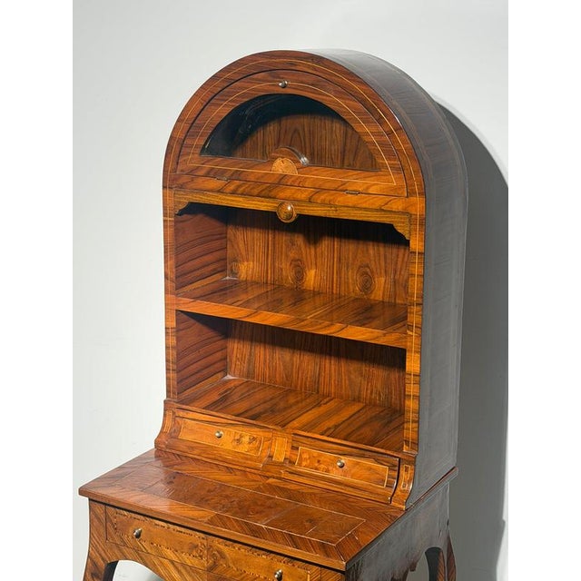 Antique English Marquetry Secretary For Sale - Image 6 of 13