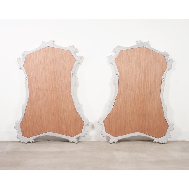 Pair of John Dickinson Style White Lacquered Faux Bois Mirrors For Sale - Image 18 of 18