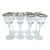 Vintage Mikasa Silver Mist 57618 Cordial Glasses Platinum Rim Set of 8, 1979-87 For Sale
