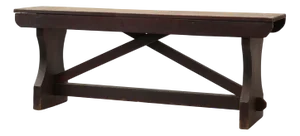 Rustic Wooden Bench in the style of Wabi Sabi, France, 1900s