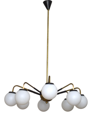 Italian Sputnik Chandelier with Adjustable Arms from Stilnovo, 1950s