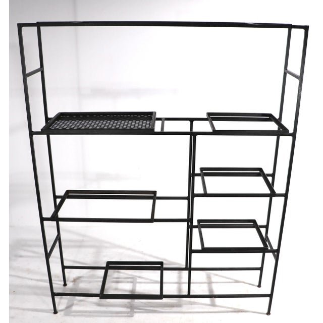 Iron and Marble Shelf with Adjustable Shelves Attributed to Weinberg For Sale - Image 10 of 13