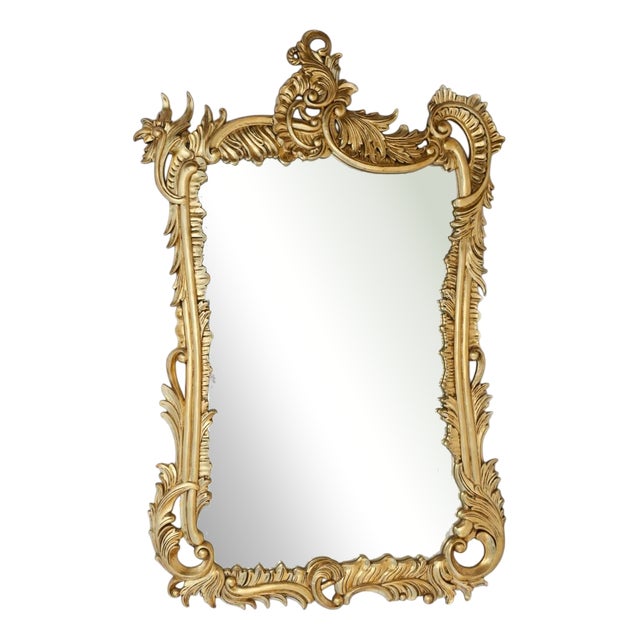 French Art Nouveau Gilt Mirror For Sale