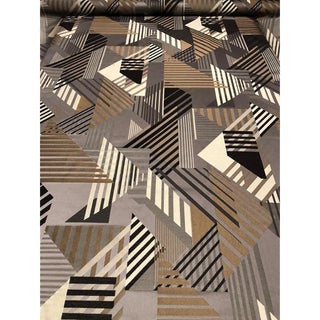 Caracole Geocloth Gunmetal Black and Silver Multipurpose Fabric - 4 Yards For Sale