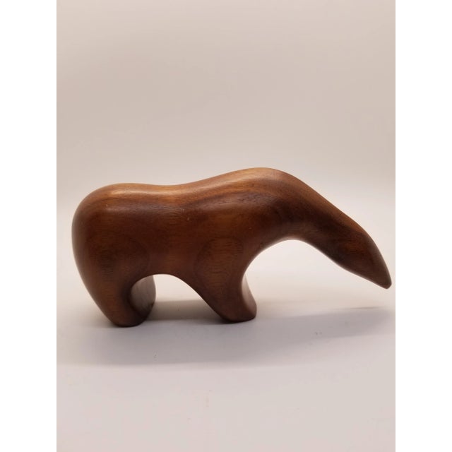 Mid 20th Century Arne Tjomsland-Style Wooden BearAnteater Sculpture For Sale In Washington DC - Image 6 of 6