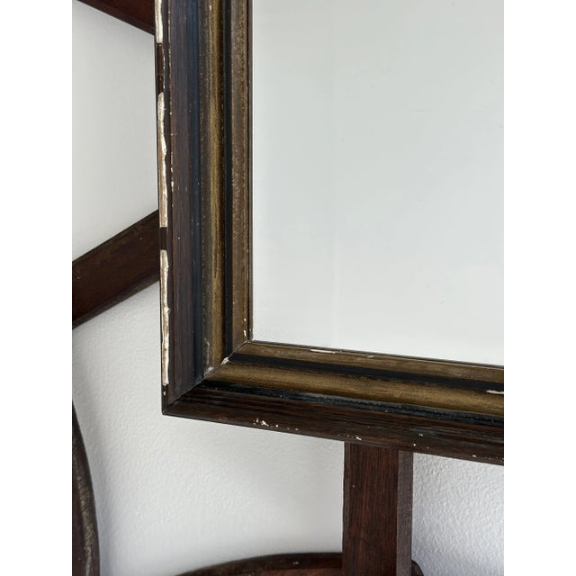 Antique Victorian Walnut Spiderweb Accordion Wall Rack With Central Mirror, Circa 1880s For Sale - Image 13 of 17