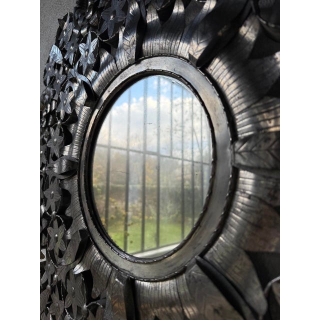 Vintage Mexican Metal Mirror, 1960s For Sale - Image 14 of 18