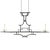 This grand vintage Chinoiserie chandelier features a dramatic Pagoda-inspired central frame crafted from faux bamboo with...