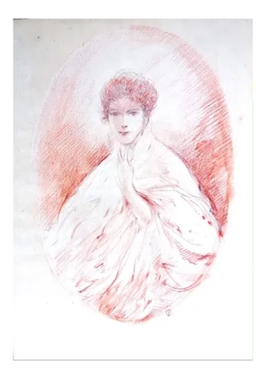 Venus in Furs, 1980s, Original Drawing on Paper