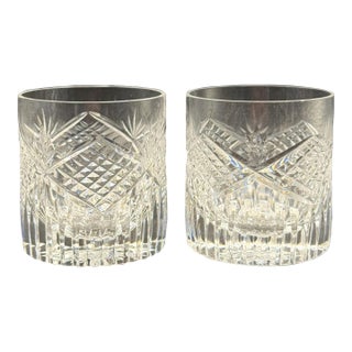 Vintage Tyrone Crystal "Slieve Donard" Whiskey Tumblers (Pair) For Sale