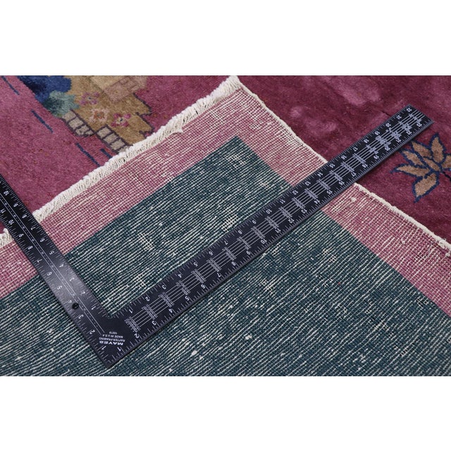 Textile Antique Chinese Art Deco Rug, 09'00 X 11'09 For Sale - Image 7 of 10