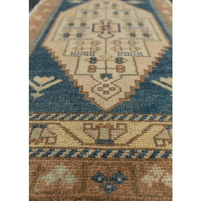 Turkish Turkish Mini Rug Oriental Hand Knotted Vintage Rug 1'9" x 3'6" #21263 For Sale - Image 3 of 8