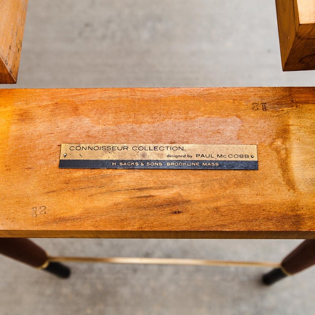 Restored 1950s Paul McCobb Mahogany & Brass "Connoisseur Collection" Expandable Dining Table For Sale - Image 10 of 18