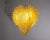 Gold Suspension Chandelier with Murano Glass Leaves, Italy, 1990s For Sale - Image 8 of 12