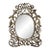 Ornate Vintage Victorian-Style Brass Oval Picture Frame With an Intricate Scrollwork Design and a Standing Easel Base. For Sale