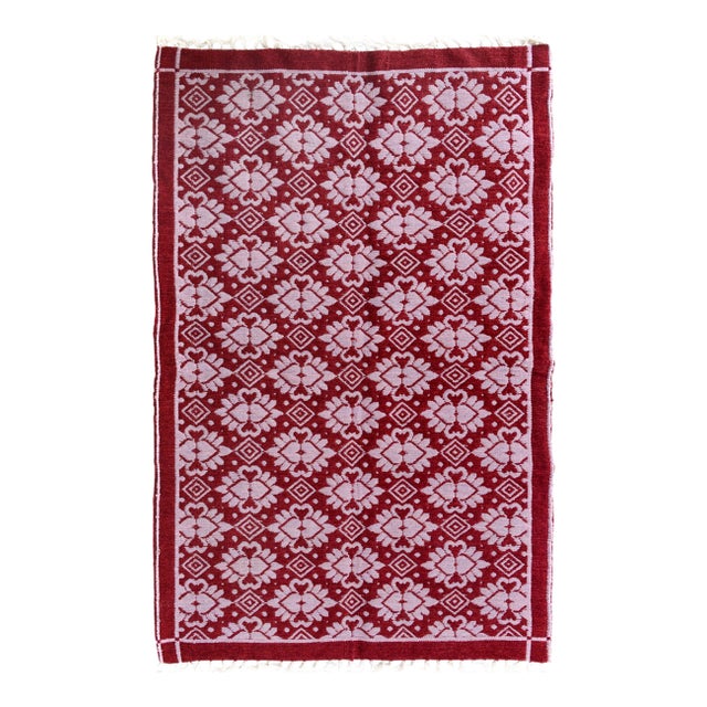 1990s Double-Sided Arya Pink/Pink Chenille Rug - 3'10" X 5'10" For Sale