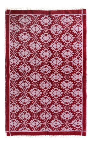 1990s Double-Sided Arya Pink/Pink Chenille Rug - 3'10" X 5'10"