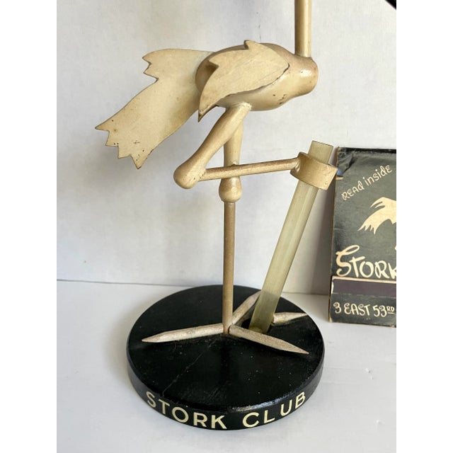 1940s 1940's Stork Club Figurative Bud Vase With Large Matchbook For Sale - Image 5 of 11
