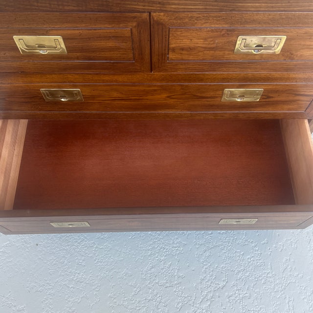1970s Henredon Scene One Campaign Chest of Drawers For Sale - Image 10 of 12