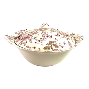 1980s Johnson Brothers,England -“Rose Chintz”-Covered Serving Bowl/Tureen