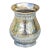 Early 20th Century Handmade Moorish Silver Vase W/ Brass Floral Engravings For Sale