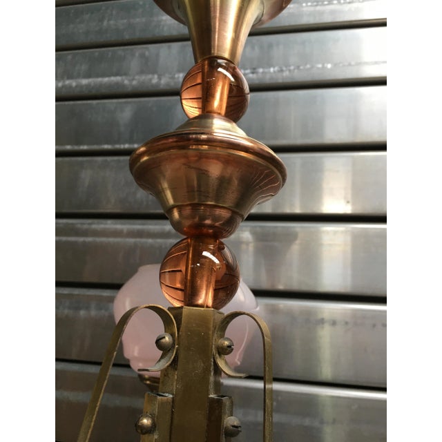 Art Deco Chandelier, 1950s For Sale - Image 15 of 17